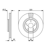 BOSCH 0 986 479 562 Bremsscheibe
