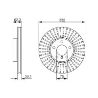 BOSCH 0 986 479 624 Bremsscheibe