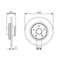 BOSCH 0 986 479 695 Bremsscheibe