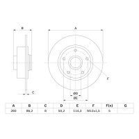 BOSCH 0 986 479 708 Bremsscheibe
