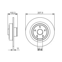 BOSCH 0 986 479 724 Bremsscheibe