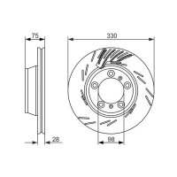 BOSCH 0 986 479 732 Bremsscheibe