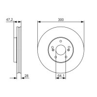 BOSCH 0 986 479 R47 Bremsscheibe