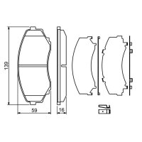 BOSCH 0 986 494 204 Bremsbelagsatz, Scheibenbremse