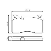 BOSCH 0 986 494 207 Bremsbelagsatz, Scheibenbremse