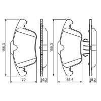 BOSCH 0 986 494 209 Bremsbelagsatz, Scheibenbremse