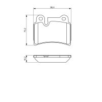 BOSCH 0 986 494 210 Bremsbelagsatz, Scheibenbremse