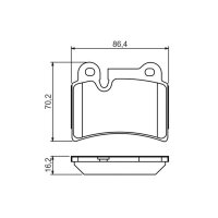 BOSCH 0 986 494 210 Bremsbelagsatz, Scheibenbremse