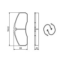 BOSCH 0 986 494 273 Bremsbelagsatz, Scheibenbremse