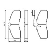 BOSCH 0 986 494 278 Bremsbelagsatz, Scheibenbremse