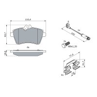 BOSCH 0 986 494 290 Bremsbelagsatz, Scheibenbremse
