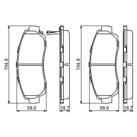 BOSCH 0 986 494 308 Bremsbelagsatz, Scheibenbremse