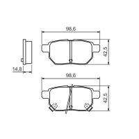 BOSCH 0 986 494 328 Bremsbelagsatz, Scheibenbremse