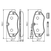 BOSCH 0 986 494 334 Bremsbelagsatz, Scheibenbremse