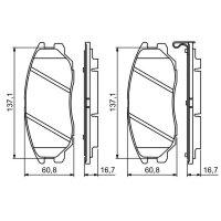 BOSCH 0 986 494 347 Bremsbelagsatz, Scheibenbremse