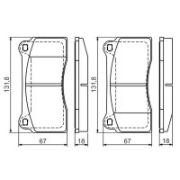 BOSCH 0 986 494 353 Bremsbelagsatz, Scheibenbremse