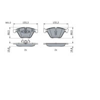 BOSCH 0 986 494 354 Bremsbelagsatz, Scheibenbremse