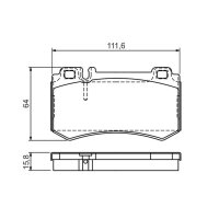 BOSCH 0 986 494 356 Bremsbelagsatz, Scheibenbremse