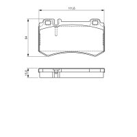BOSCH 0 986 494 356 Bremsbelagsatz, Scheibenbremse