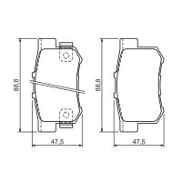 BOSCH 0 986 494 358 Bremsbelagsatz, Scheibenbremse