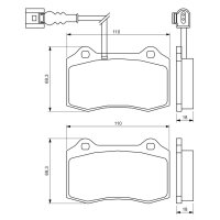 BOSCH 0 986 494 367 Bremsbelagsatz, Scheibenbremse