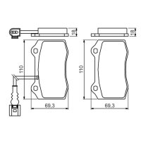 BOSCH 0 986 494 367 Bremsbelagsatz, Scheibenbremse