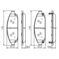 BOSCH 0 986 494 370 Bremsbelagsatz, Scheibenbremse