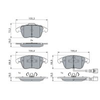 BOSCH 0 986 494 372 Bremsbelagsatz, Scheibenbremse