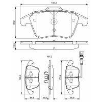 BOSCH 0 986 494 372 Bremsbelagsatz, Scheibenbremse