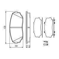 BOSCH 0 986 494 375 Bremsbelagsatz, Scheibenbremse