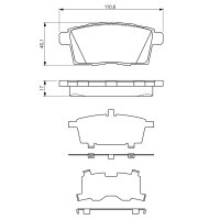 BOSCH 0 986 494 376 Bremsbelagsatz, Scheibenbremse