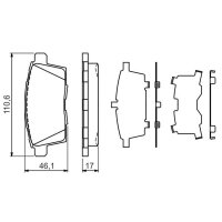 BOSCH 0 986 494 376 Bremsbelagsatz, Scheibenbremse