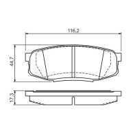 BOSCH 0 986 494 380 Bremsbelagsatz, Scheibenbremse