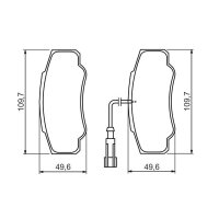 BOSCH 0 986 494 391 Bremsbelagsatz, Scheibenbremse