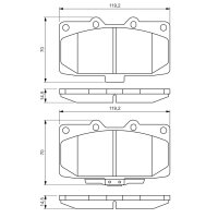 BOSCH 0 986 494 398 Bremsbelagsatz, Scheibenbremse