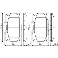 BOSCH 0 986 494 398 Bremsbelagsatz, Scheibenbremse