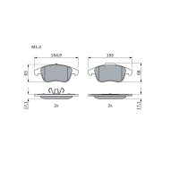 BOSCH 0 986 494 401 Bremsbelagsatz, Scheibenbremse