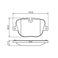 BOSCH 0 986 494 409 Bremsbelagsatz, Scheibenbremse
