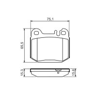 BOSCH 0 986 494 410 Bremsbelagsatz, Scheibenbremse