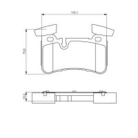 BOSCH 0 986 494 411 Bremsbelagsatz, Scheibenbremse