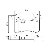 BOSCH 0 986 494 411 Bremsbelagsatz, Scheibenbremse