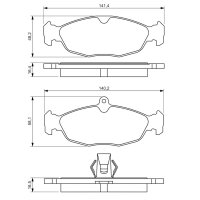 BOSCH 0 986 494 413 Bremsbelagsatz, Scheibenbremse