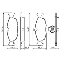 BOSCH 0 986 494 413 Bremsbelagsatz, Scheibenbremse