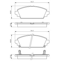 BOSCH 0 986 494 414 Bremsbelagsatz, Scheibenbremse