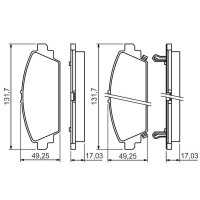BOSCH 0 986 494 414 Bremsbelagsatz, Scheibenbremse