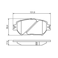 BOSCH 0 986 494 418 Bremsbelagsatz, Scheibenbremse
