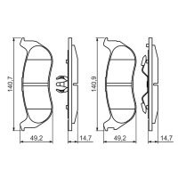 BOSCH 0 986 494 419 Bremsbelagsatz, Scheibenbremse