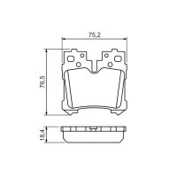 BOSCH 0 986 494 424 Bremsbelagsatz, Scheibenbremse