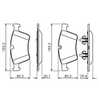 BOSCH 0 986 494 427 Bremsbelagsatz, Scheibenbremse