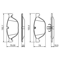 BOSCH 0 986 494 429 Bremsbelagsatz, Scheibenbremse